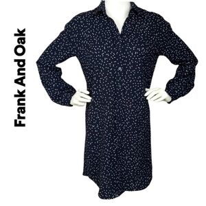 FRANK and Oak Polka Dot Shirt dress